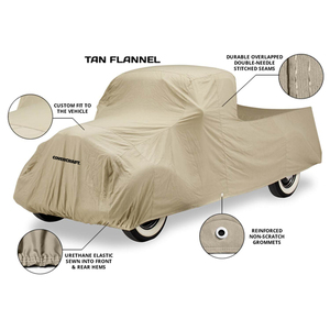 Custom Tan Flannel Indoor Car Cover