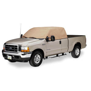 Keep your truck cab cockpit protected with our indoor Custom-Fit Tan Flannel Cab Cooler favored by traditional vehicle enthusiasts. This streamlined cover gives you protection primarily from indoor dust and UV exposure and designed to keep your cab cooler and protected from interior fading. They are also great for adding a layer of privacy to your truck cab to help keep prying eyes out.