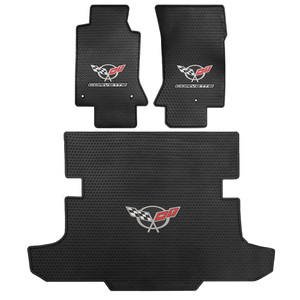 We offer front floor mats for the C5 Corvette for all 1997-2004 models. These rubber mats are designed to protect car floors against dirt, spills, and moisture with more durability and affordability than vinyl floor mats.