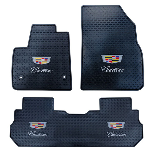 Cadillac XT6 2020-On Signature Rubber Floor Mats with Cadillac Crest