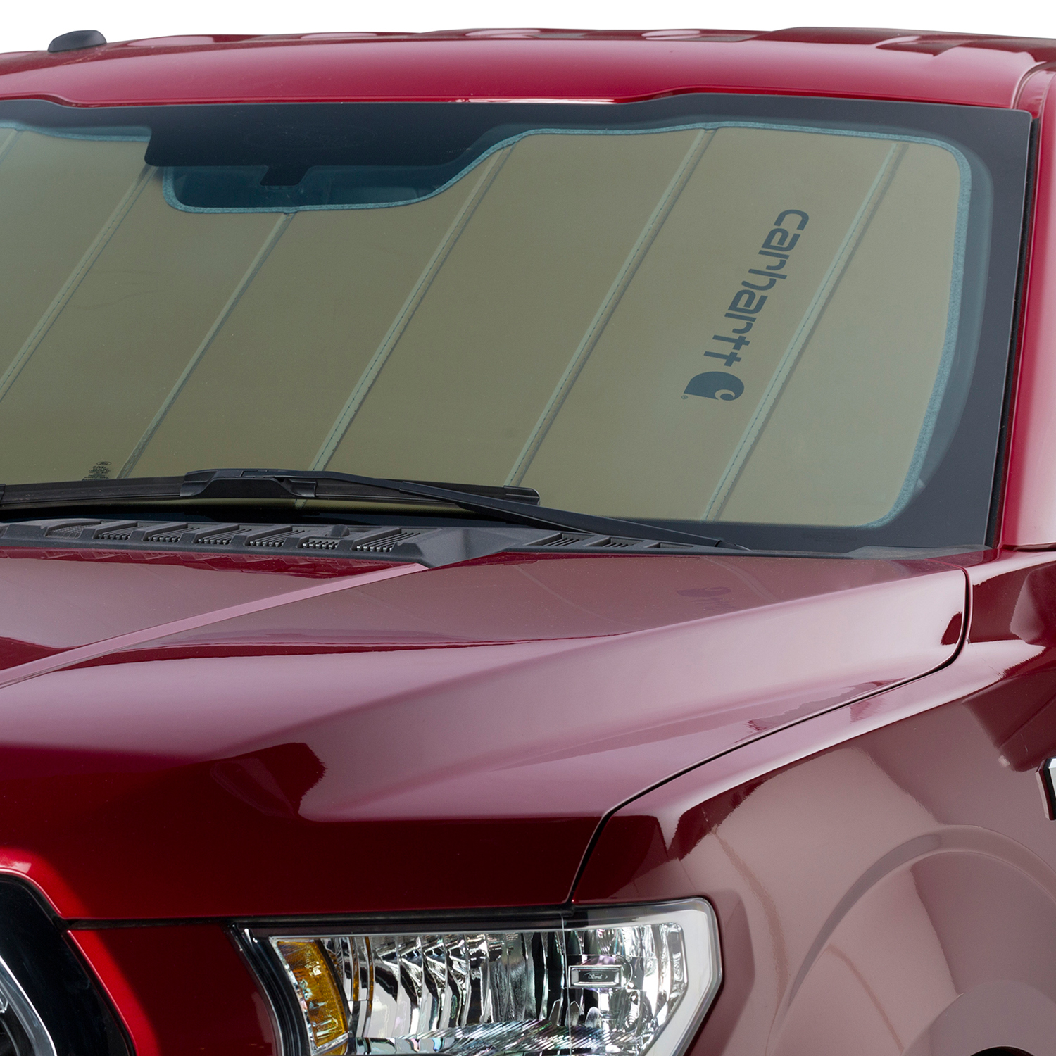 Give your truck or SUV the rugged protection they need with our exclusive Carhartt UVS100 Sunscreens. Truck windshields are large and allow a ton of light to enter which will not only cook your truck but also rapidly damage your interior. The Carhartt UVS100 is designed to block out light, damaging UV rays, heat, and are custom-fit to your exact windshield.